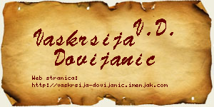 Vaskrsija Dovijanić vizit kartica